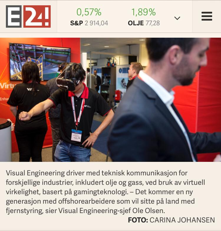 Visual Engineering demonstrating its gamified simulator at ONS 2018